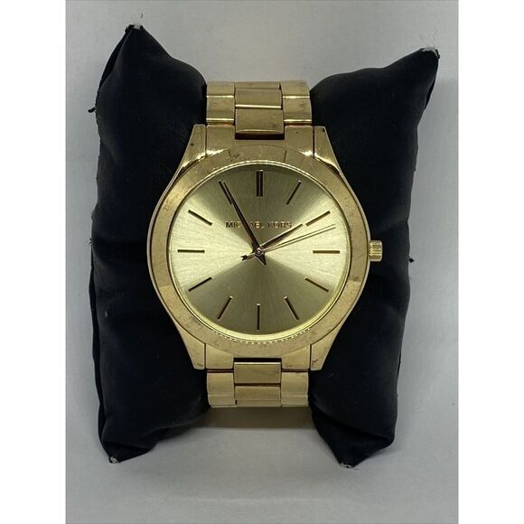 Michael Kors Runway MK3179 Women's Gold Stainless Steel Analog Dial Watch MP108 - Picture 1 of 12